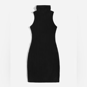 Turtleneck ribbed knit dress!
